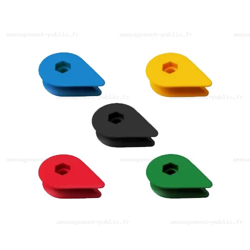 Cosse de corde pleine en plastique avec insert de vis à tête hexagonale